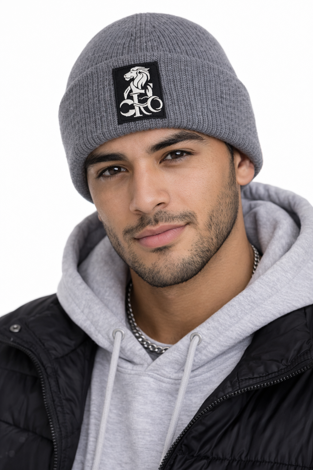 Graphite Reign Beanie –  Ivory Emblem Edition