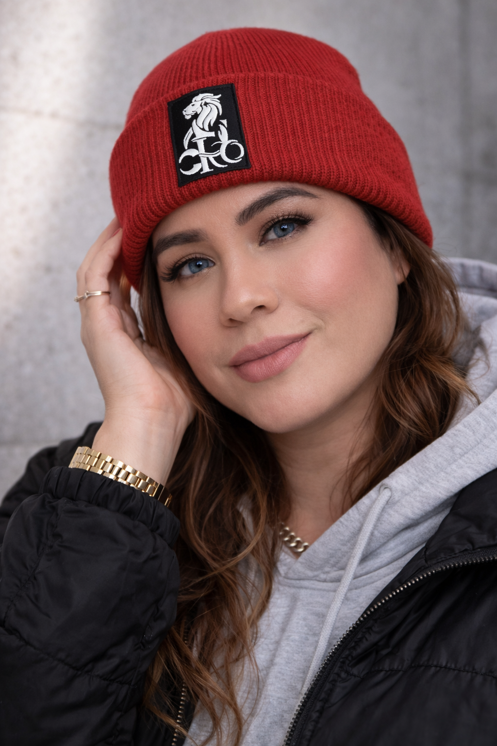 Ivory Reign Beanie –  Signature Patch Edition