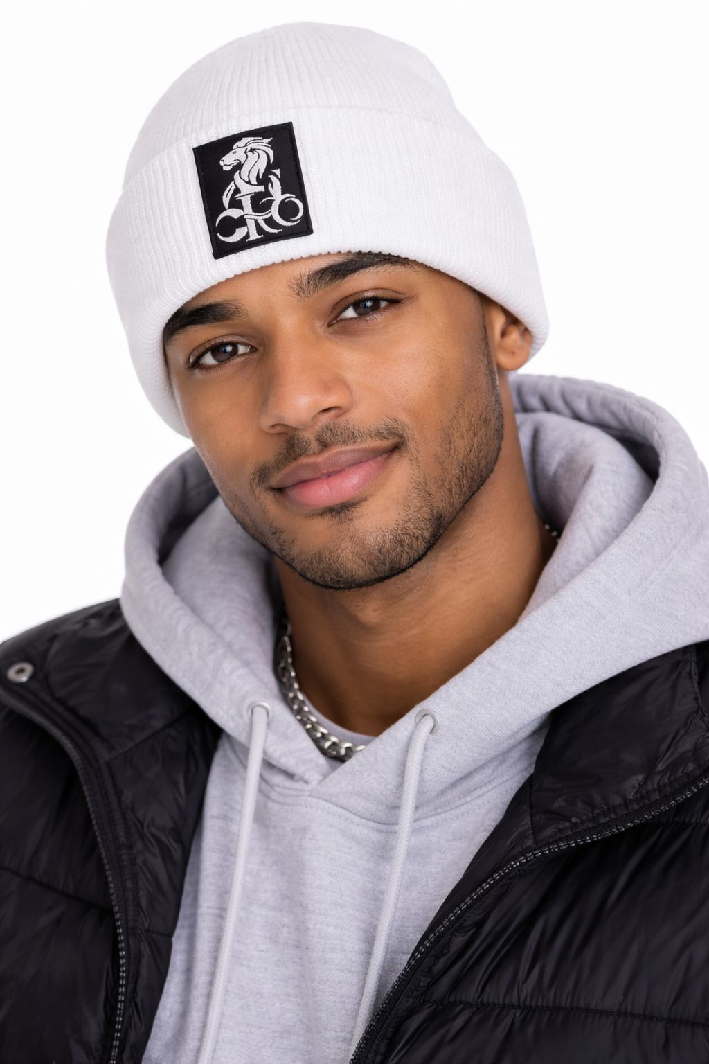 Ivory Reign Beanie –  Signature Patch Edition